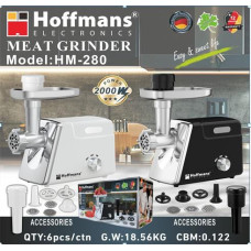 Потужна електрична м'ясорубка Hoffmans HM-280 2000W: ідеальний вибір для дому та професійного використання